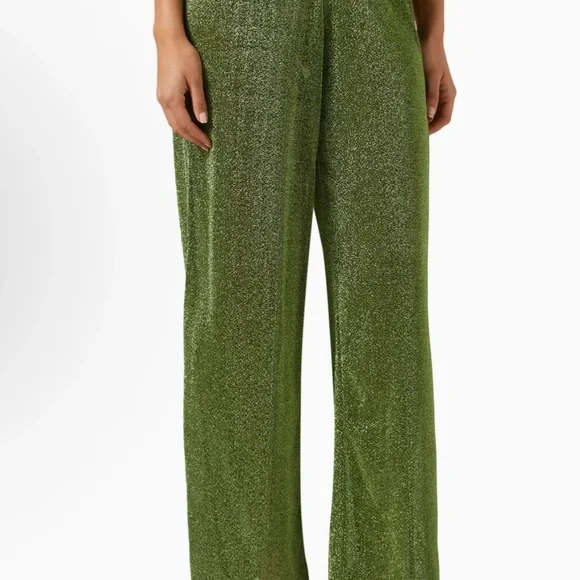 Oserée Lumière Olive-Green Wide-Leg Lounge Pants - Picture 10 of 15